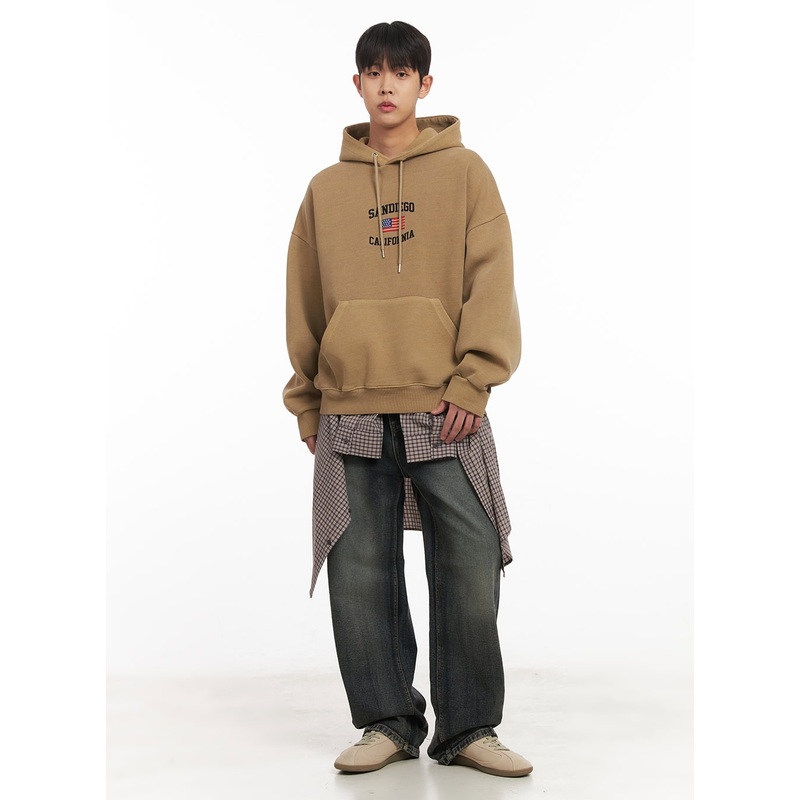 Men’s Stitched Straight-Leg Jeans IM514 Dark blue S