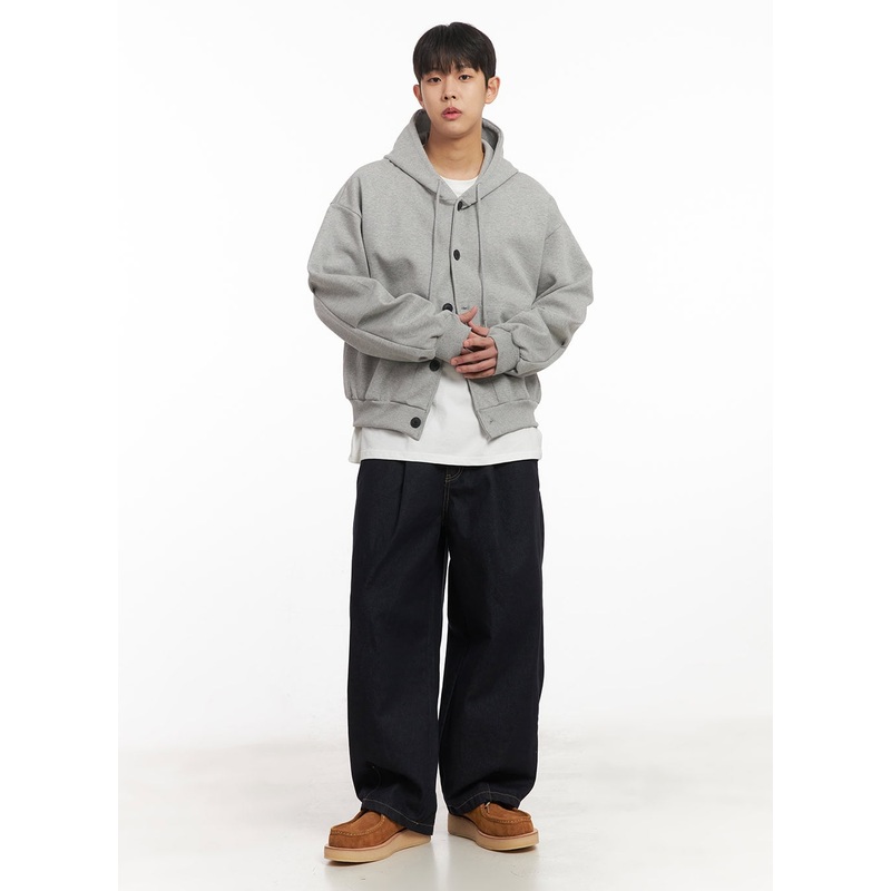 Men’s Stitched Wide-Leg Jeans IM517 Dark blue S