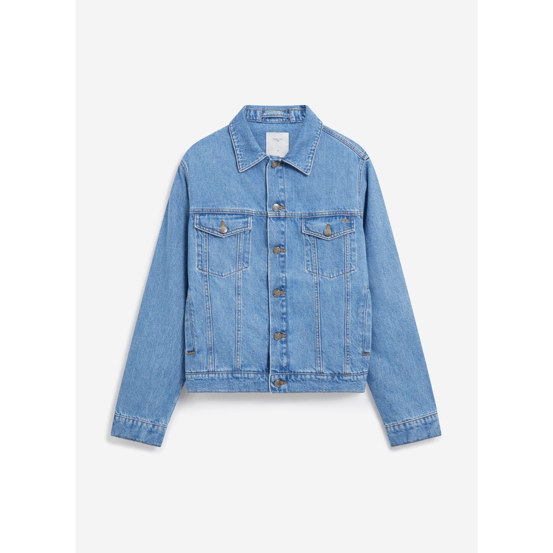 Western Trucker Jacket | Denim | Light Wash Blue XS