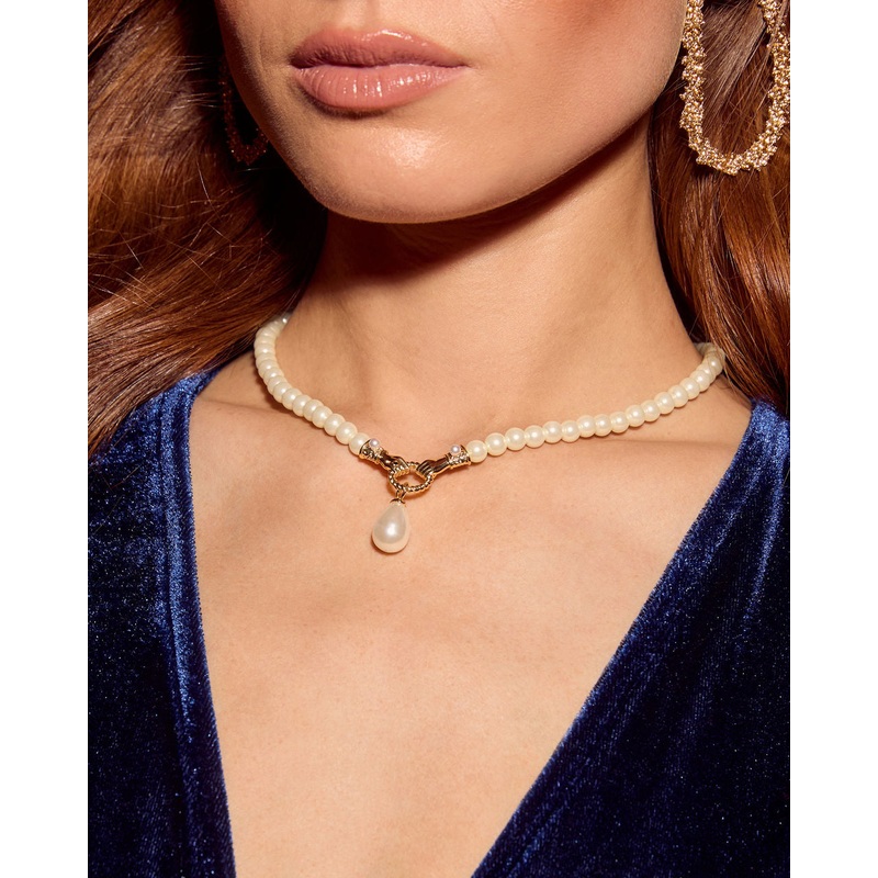 Bernice Pearl Pendant Necklace Pearl O/S