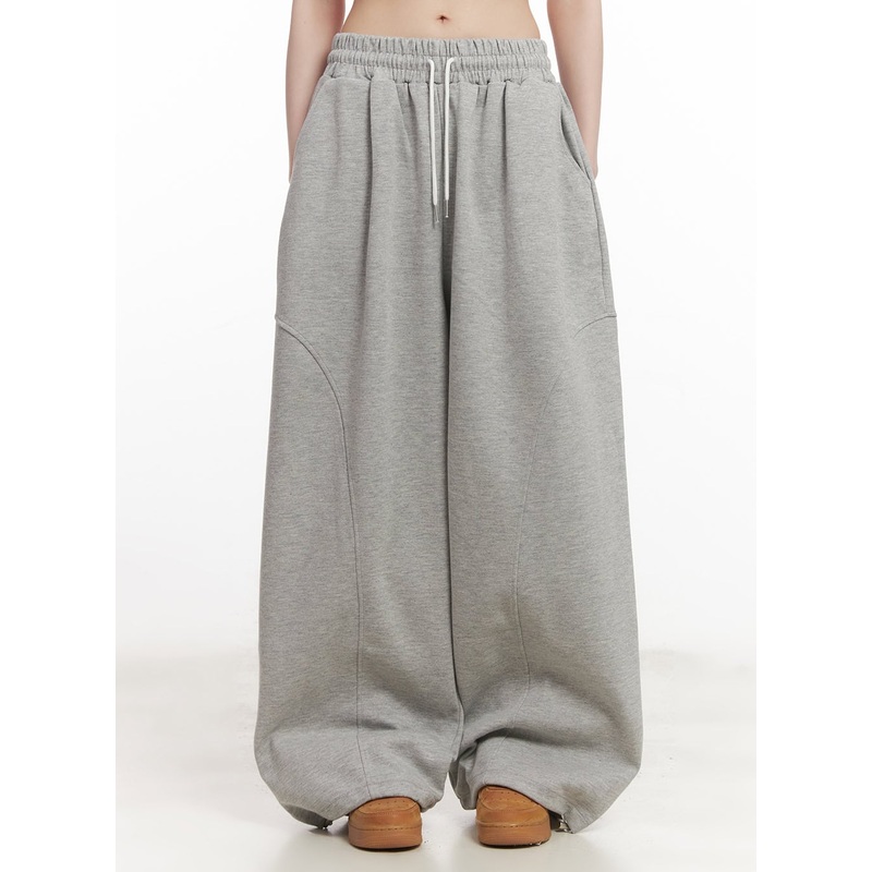 Unisex Relaxed-Fit Oversized Sweatpants CM519 Gray M/L