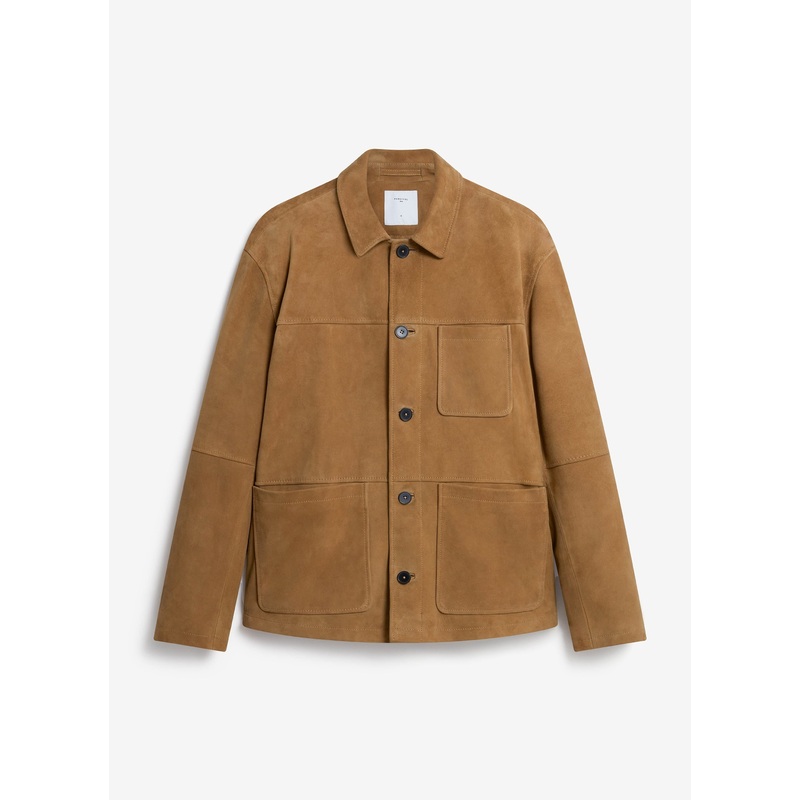Afterward Suede Chore Jacket | Tan XS