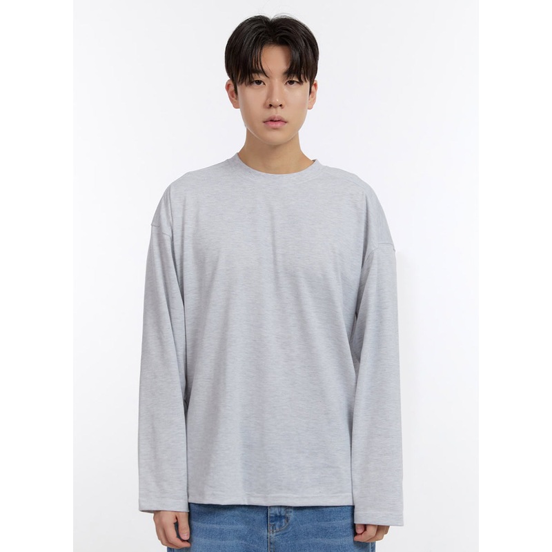 Men’s Essential Long-Sleeve T-Shirt IM525 Light gray M/L