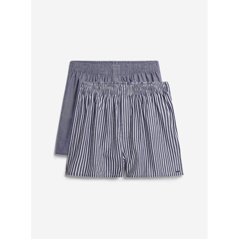 2 Pack Boxers | Cotton | Blue/Navy XS