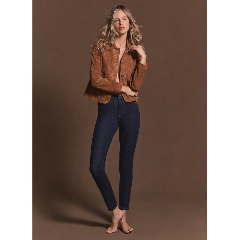 Dark Indigo Sculpting Skinny Jeans Short 06