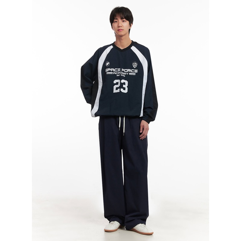 Men’s Pintuck Windbreaker Sweatpants IA510 Dark blue M/L