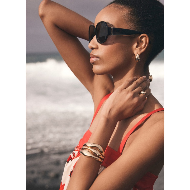 Black Round Sunglasses ONE SIZE