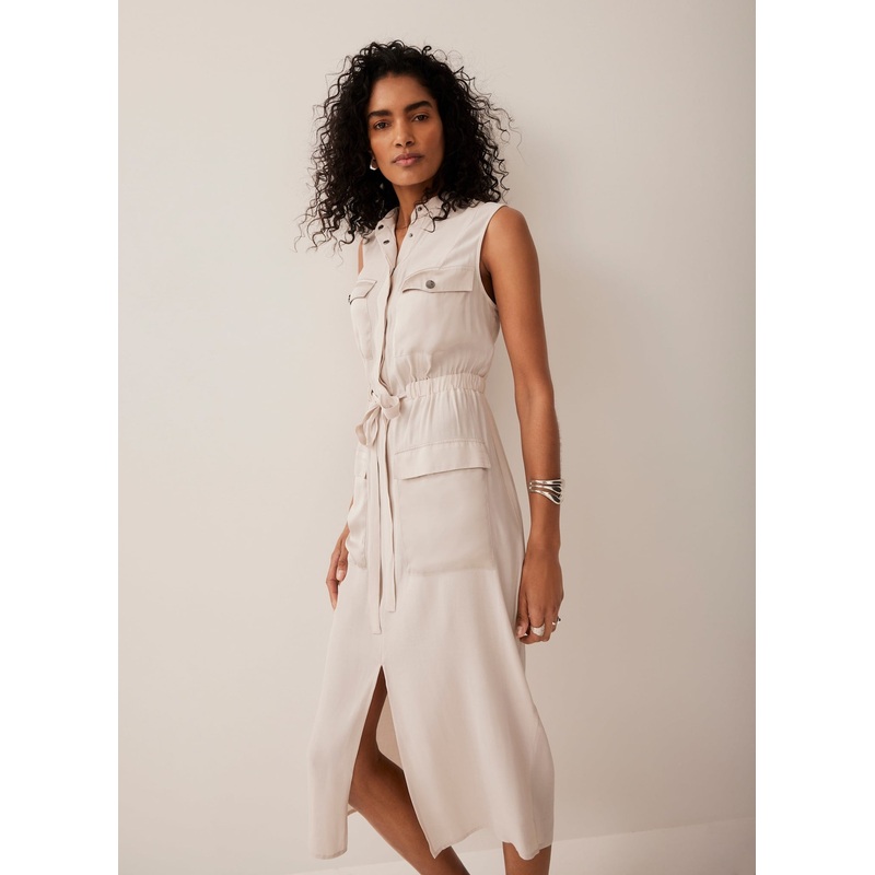 Neutral Utility Midi Dress 06
