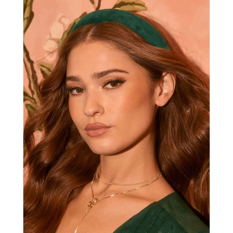 Walnut Hill Suede Headband Green O/S