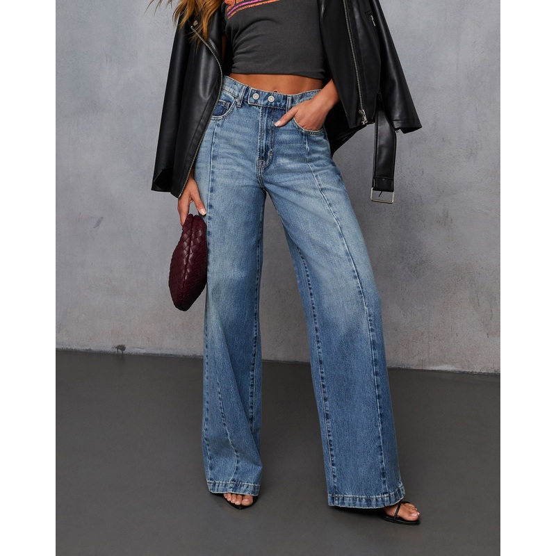 Beverly Rigid Wide Leg Jeans Medium Wash 24