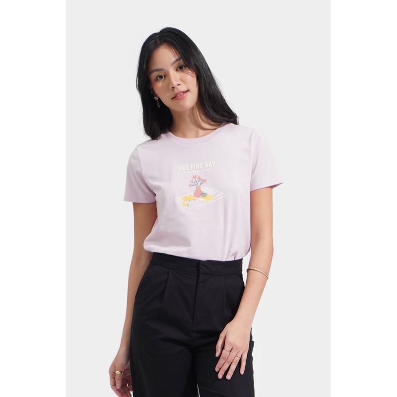 One Fine Day Graphic Tee Blush Extra Small