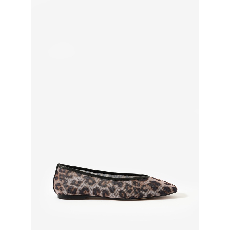 Piper Leopard Print Mesh Ballet Flat 3 UK 36 EU