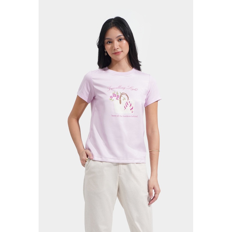 Travelling Light Graphic Tee Blush Extra Small
