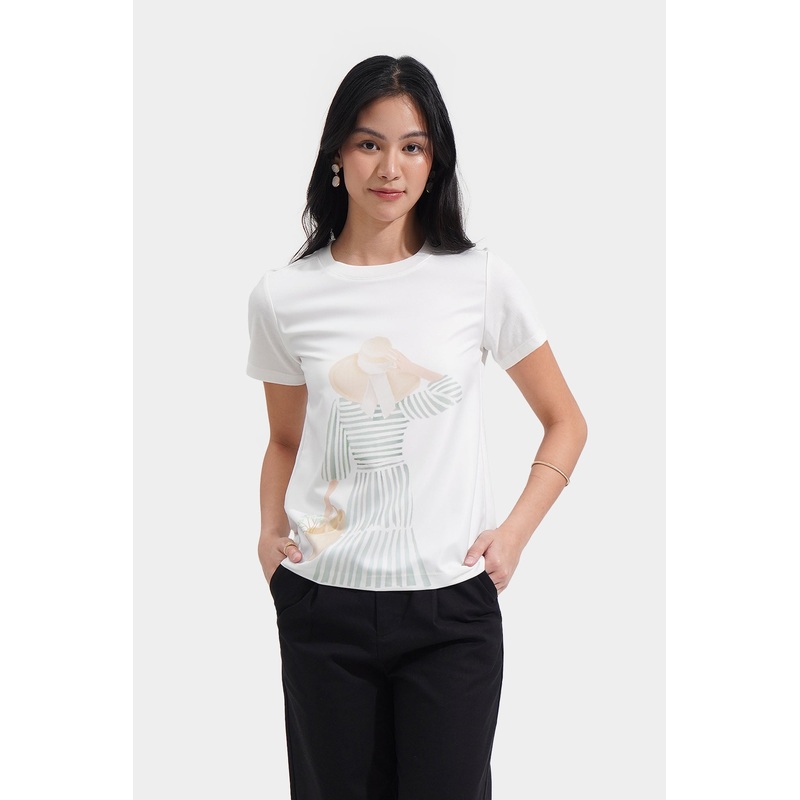 Woman Graphic Tee White Extra Small