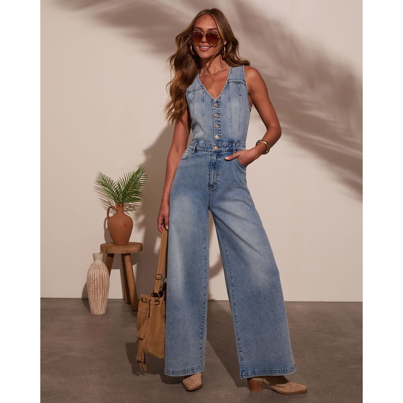 Ziggy Denim Jumpsuit Light Denim XS