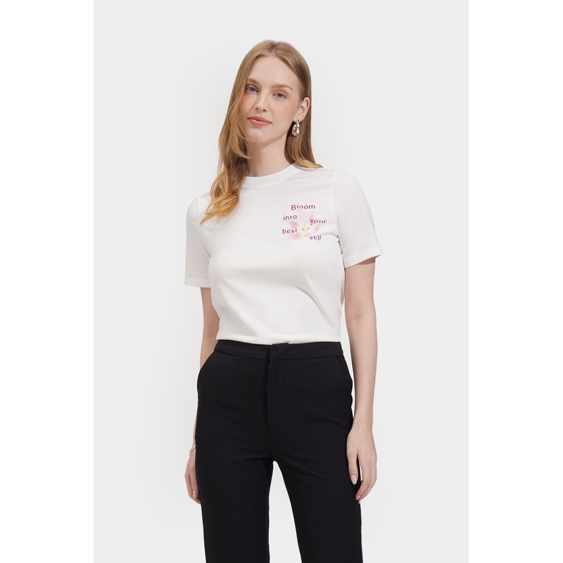 Floral Graphic Tee White Extra Small