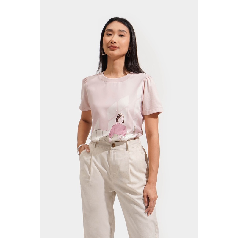 Lounge Graphic Tee Pink Extra Small