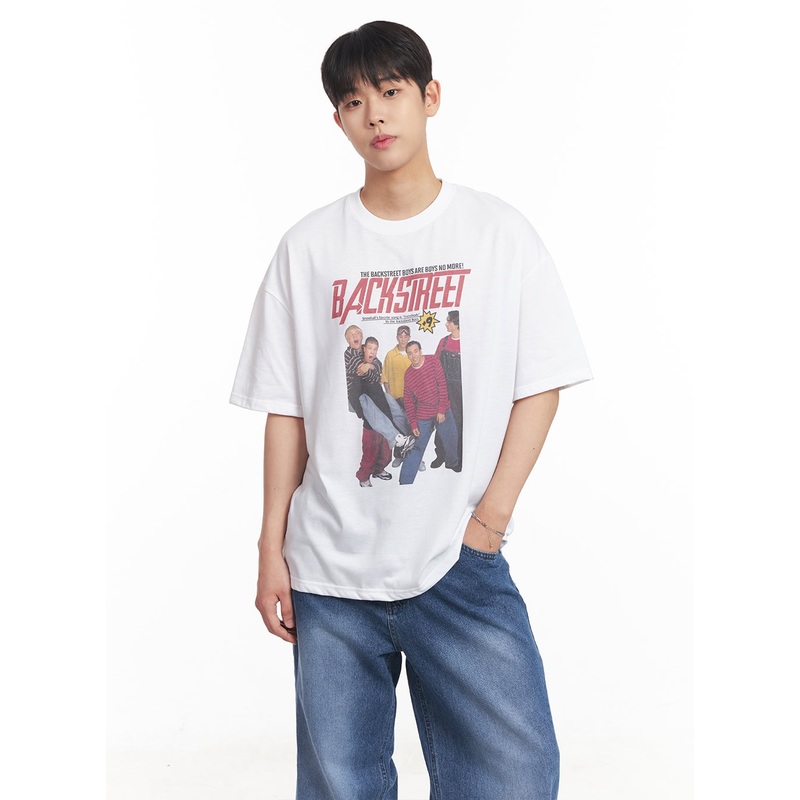 Men’s Backstreet Graphic T-Shirt IA529 White M/L