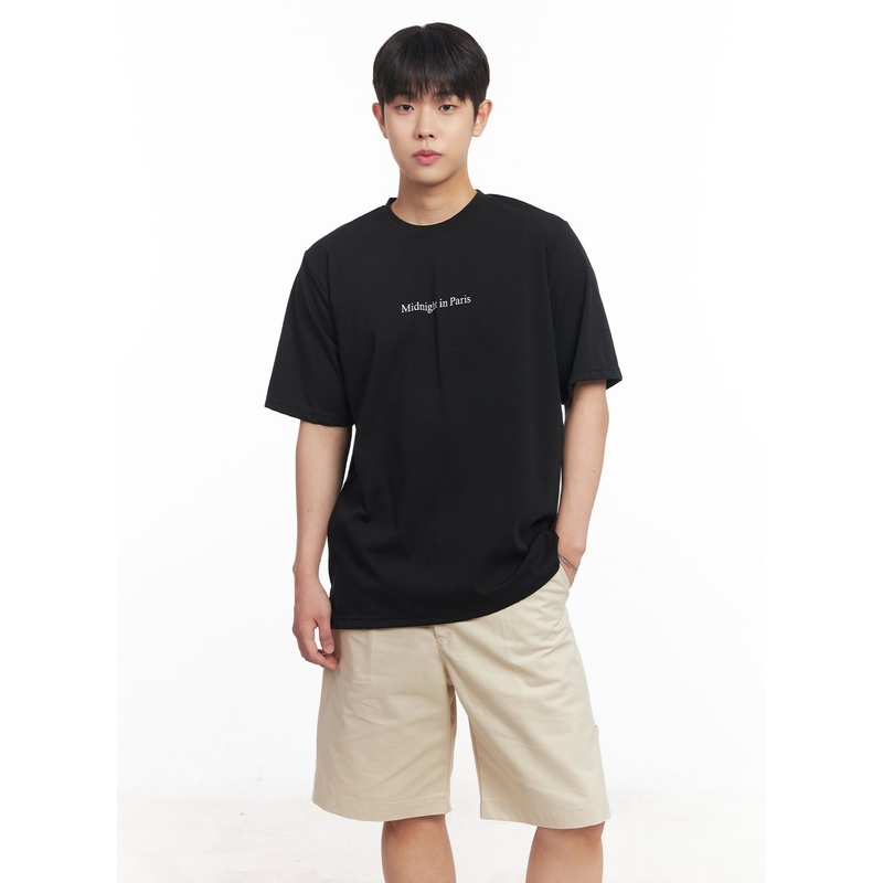 Men’s Small Graphic Print T-Shirt IA529 Black M/L