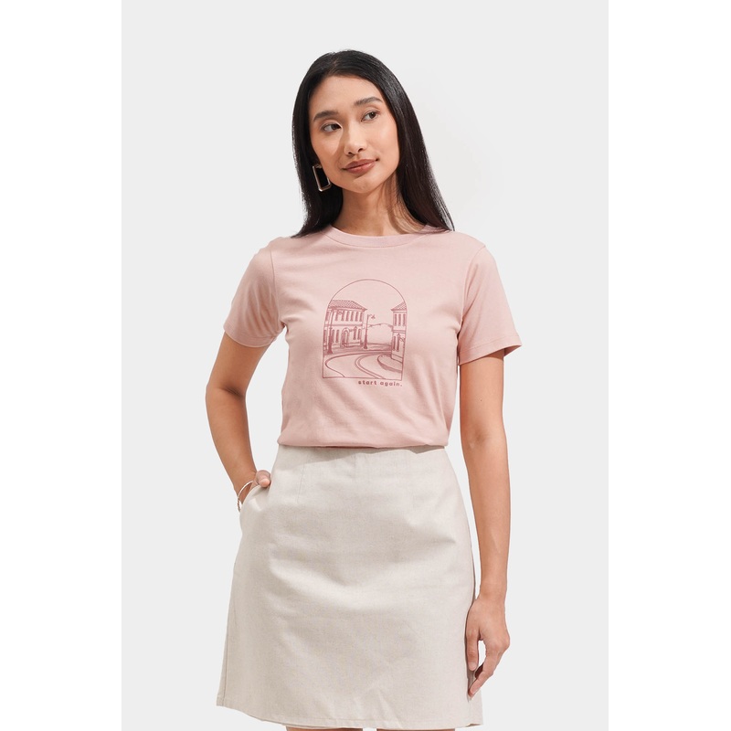 Start Again Graphic Tee Blush Extra Small
