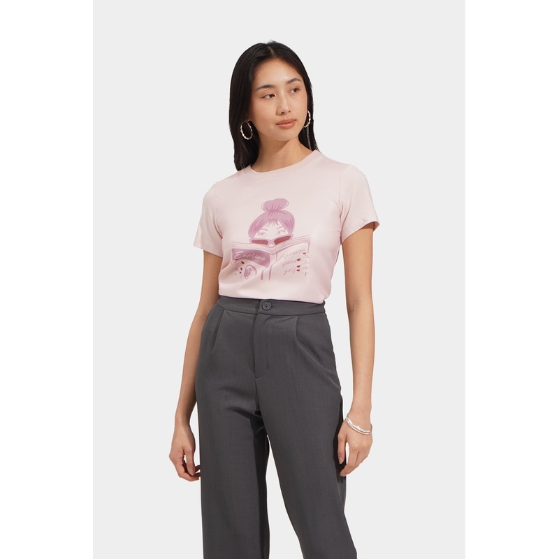 Explore Discover Yourself Graphic Tee Pink Extra Small