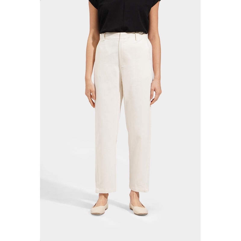 Barrel Leg Trousers Off White Extra Small