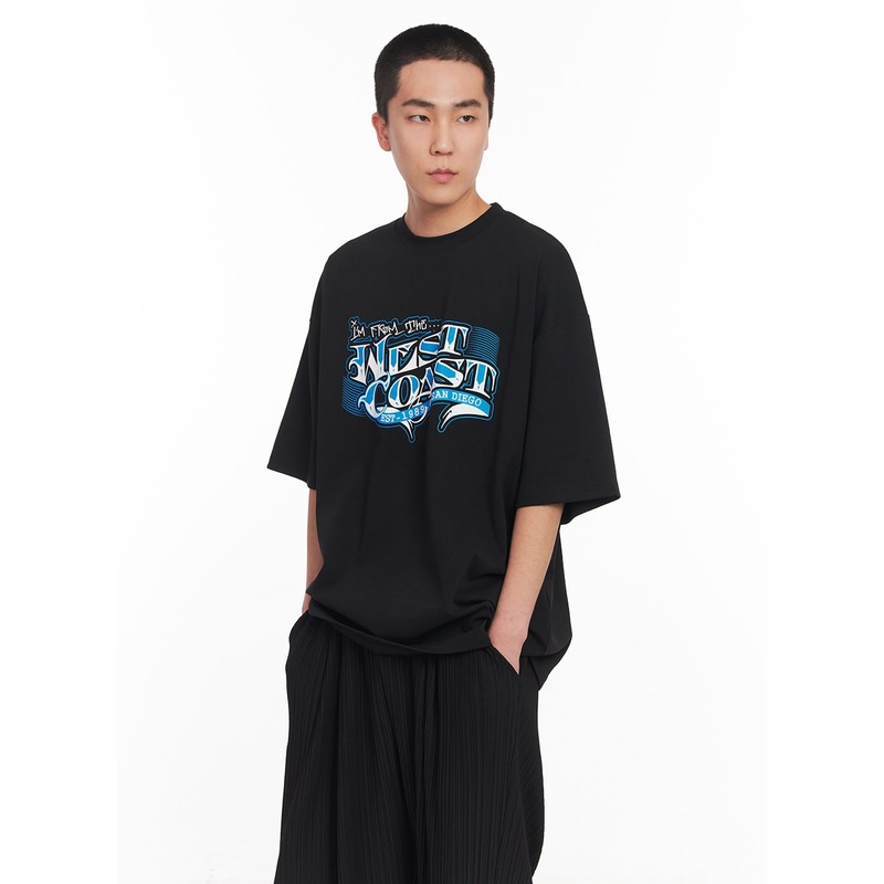 Men’s West Coast Graphic Tee IY506 Black M/L