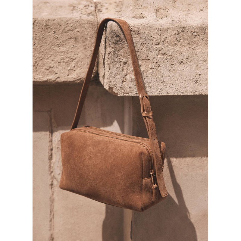 Safi Tan Suede Shoulder Bag ONE SIZE