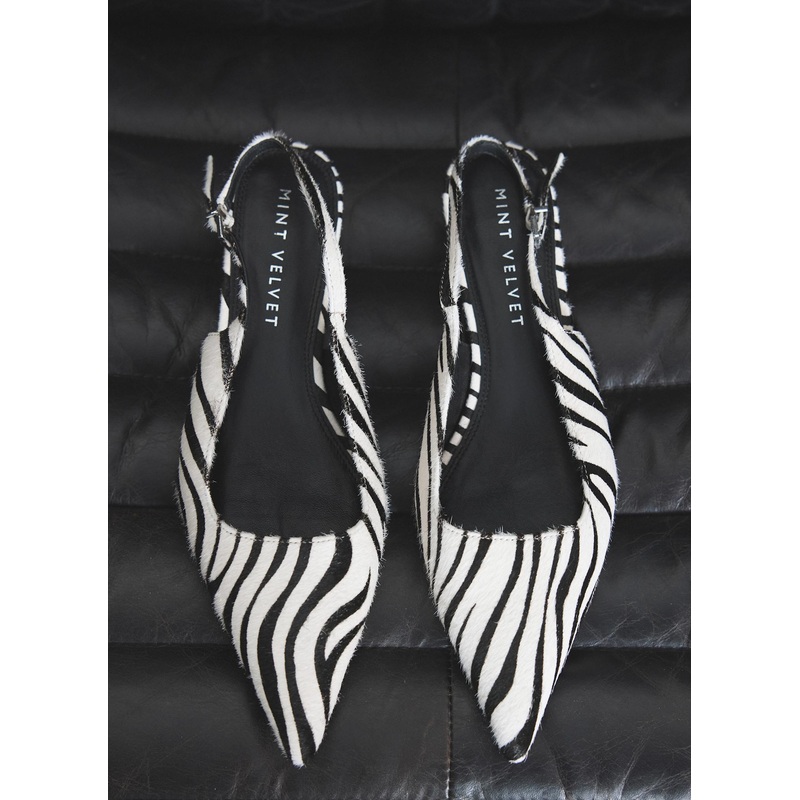 Mila Zebra Print Slingback Kitten Heels 3 UK 36 EU
