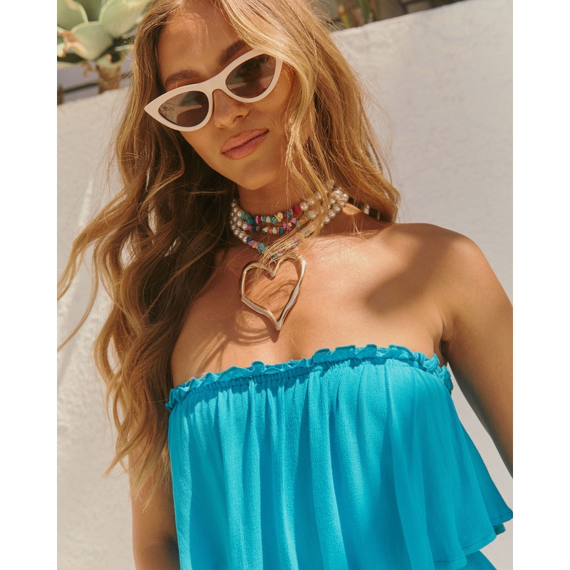 Claudine Layered Heart Charm Necklace Multi O/S