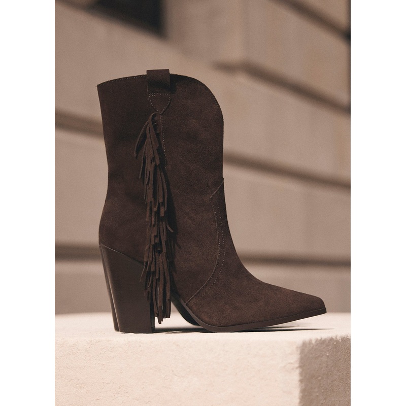 Flossie Brown Suede Tassel Boots 3 UK 36 EU