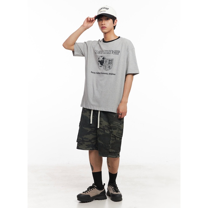 Men’s Camo Cargo Shorts IY508 Dark green M/L