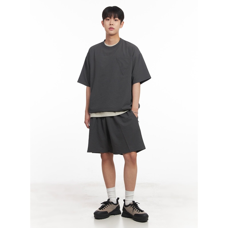 Men’s Chic Wide-Fit Sweatshorts IA525 Dark gray 1XL