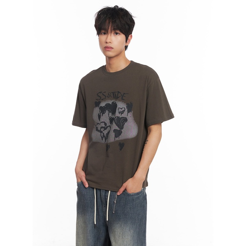 Men’s Tide Graphic T-Shirt IY508 Dark green M/L