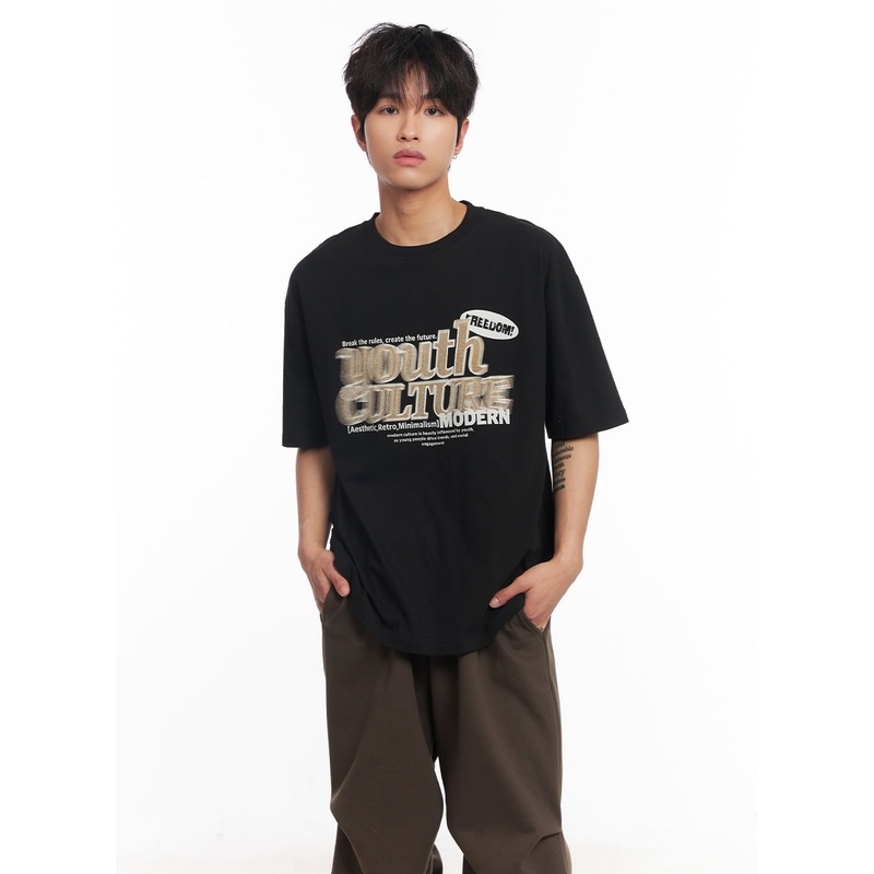 Men’s Youth Graphic T-Shirt IY508 Black M/L