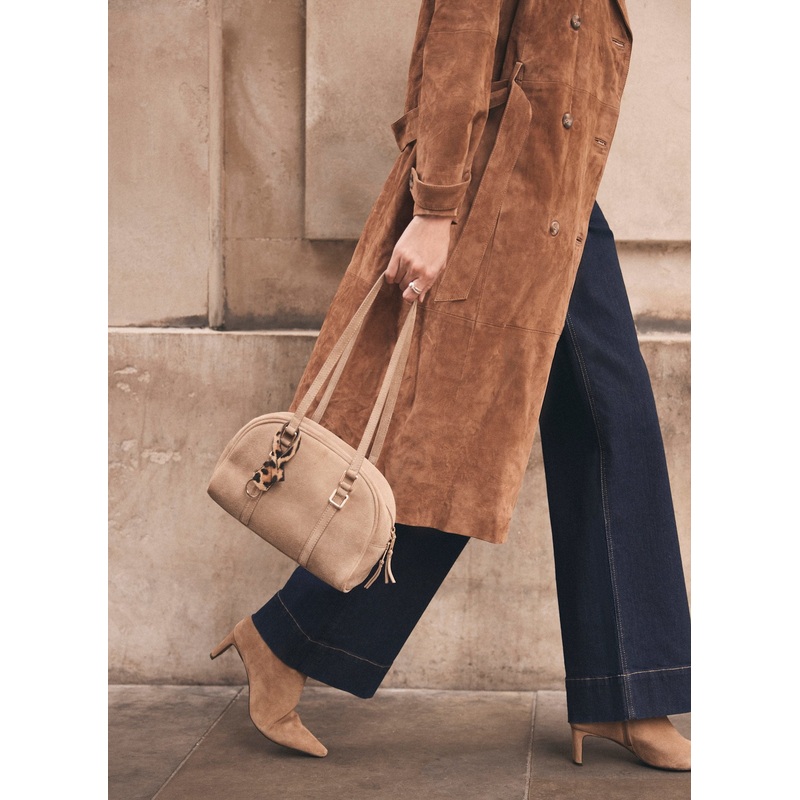 Otti Neutral Suede Shoulder Bag ONE SIZE