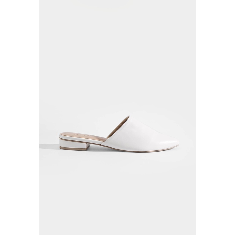 White Pointed Toe Mules Off White 5