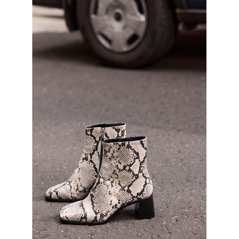 Aria Snake Print Ankle Boots 3 UK 36 EU