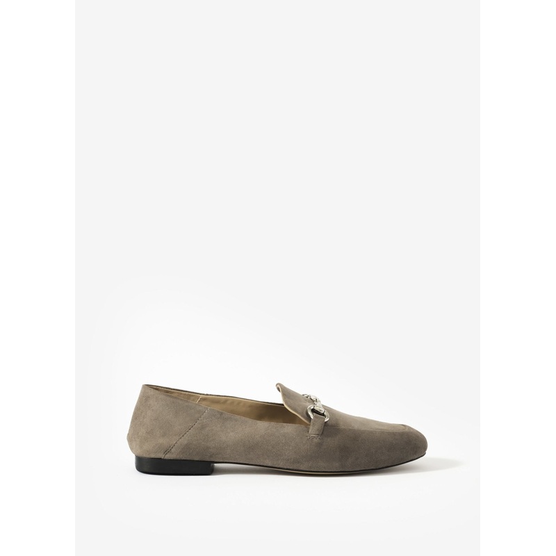 Camille Neutral Suede Loafers 3 UK 36 EU