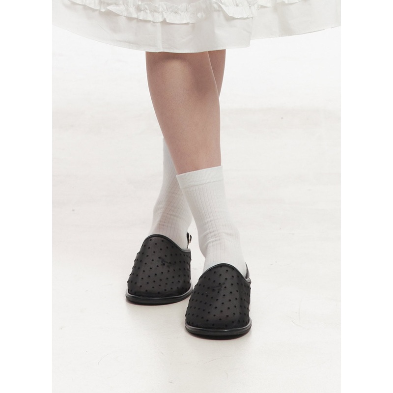 See-Through Polkadot Sandals IY509 Black 230 / US6