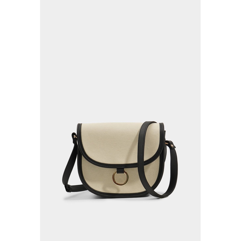Leather Sling Bag Off White Free Size