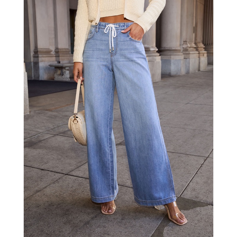 Tehla Stretch Pull-On Jeans Light Wash 24