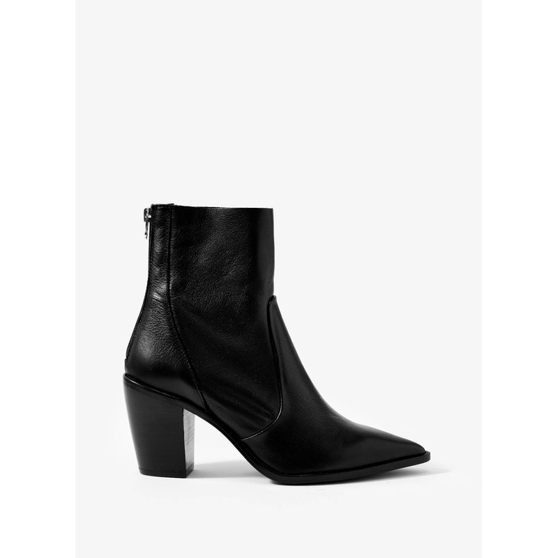 Amy Black Leather Ankle Boots 3 UK 36 EU