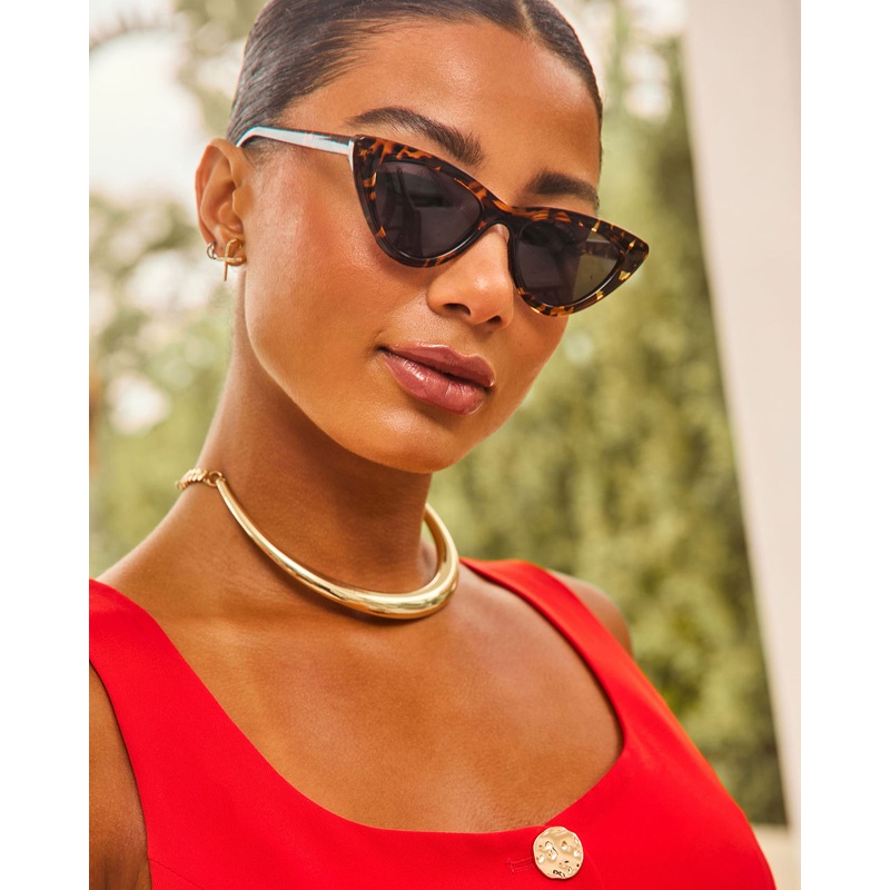 Pammi Cat Eye Sunglasses Tortoise O/S