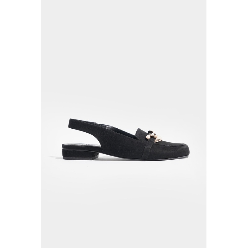 Pointed Toe Buckled Slingback Sandals Black 5