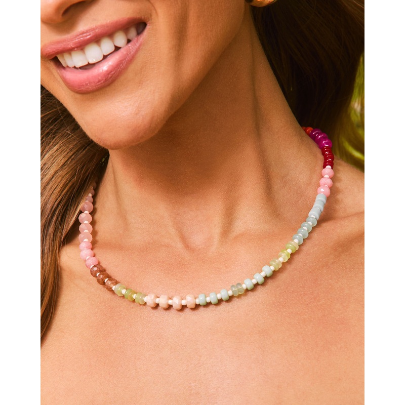 Sunshine Splash Multi Beaded Necklace Multi O/S