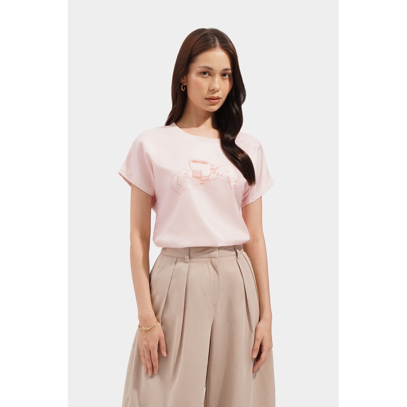 Be Yourself Graphic Tee Barely Pink Extra Small