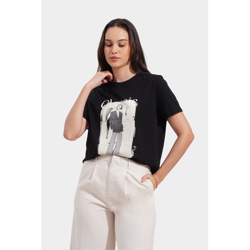 Classic Graphic Tee Black Extra Small