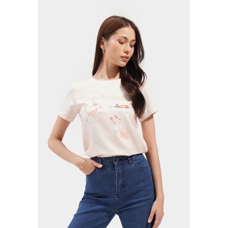 Daily Reminder Graphic Tee Cream Extra Small