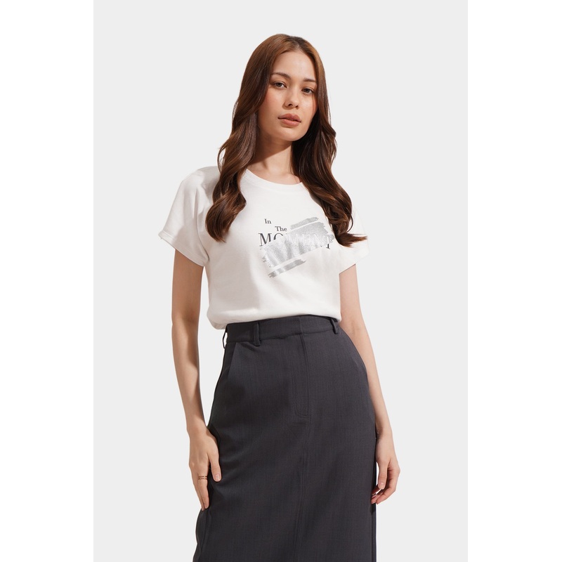 In The Moment Graphic Tee Off White Extra Small